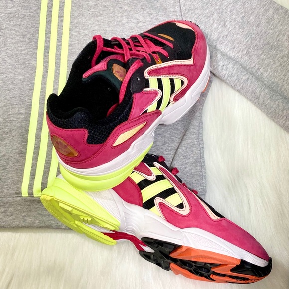 Womens Adidas Sneakers Shoes Yung 96 Neon Black - Picture 10 of 12